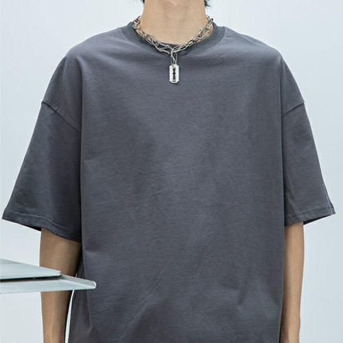 Высококачественные мужские футболки из 100% хлопка 320GSM, негабаритные летние стильные футболки