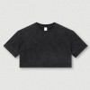 Customized Dark Washed Crop Top T-shirts | Women 230GSM Round Neck Crop T-shirts