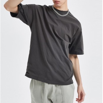 Customized Vintage Washed Basic Short Sleeve T-shirt | 250GSM Heavyweight Cotton Oversized T-shirt