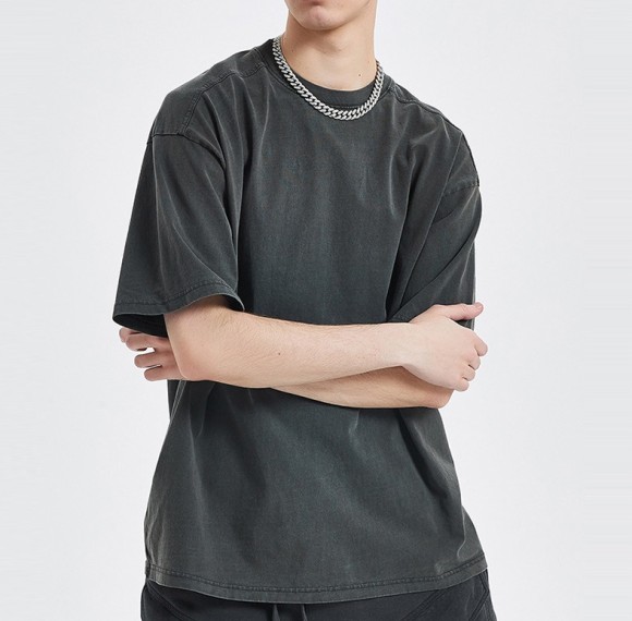 Niedrige MOQ-Anpassungs-T-Shirts | Kurzarm-T-Shirt mit einfarbigem Muster | Spleiß-Batik-T-Shirts aus 100 % Baumwolle