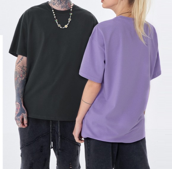 Lieferant Flexible Anpassung Einfarbige T-Shirts | 100 % Baumwolle, 285 g/m², Übergröße für Damen-T-Shirt