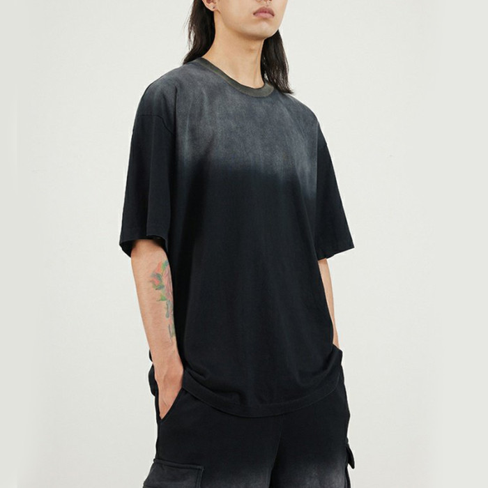 Maßgeschneiderte Herren-T-Shirts | T-Shirt aus reiner Baumwolle mit Farbverlaufswaschung | Schwere 240 g/m² übergroße Vintage-T-Shirts