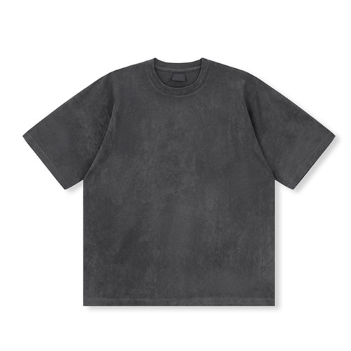 Quick Design T-Shirt aus Wildlederstoff | High Street Oversize Blank T-Shirt | Schwere 280GSM T-Shirts für Herren