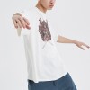 Lieferant War Elements T-Shirts | Japanisches Samurai-bedrucktes gewaschenes T-Shirt | Hot Transfer Print Oversize Unisex 250GSM T-Shirt