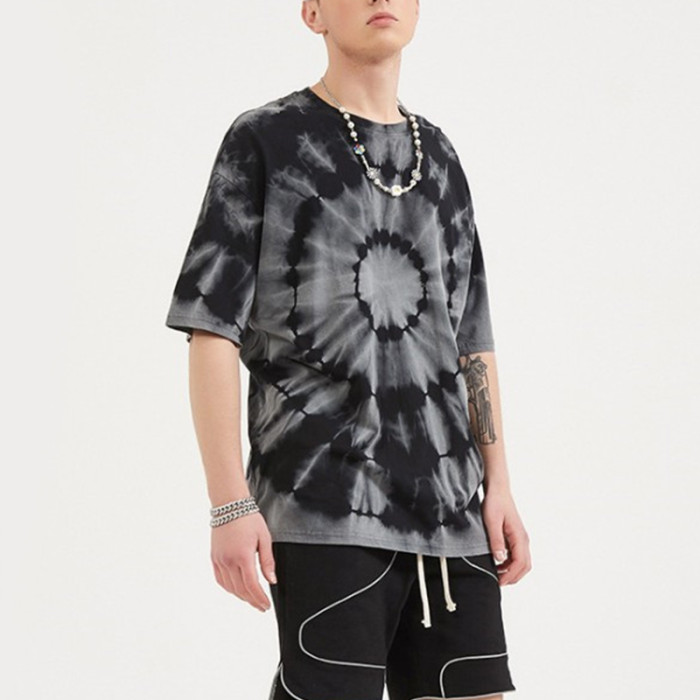Customized Tie-Dye Pattern Streetwear | 230GSM Heavyweight Cotton Oversized Short Sleeve T-shirt