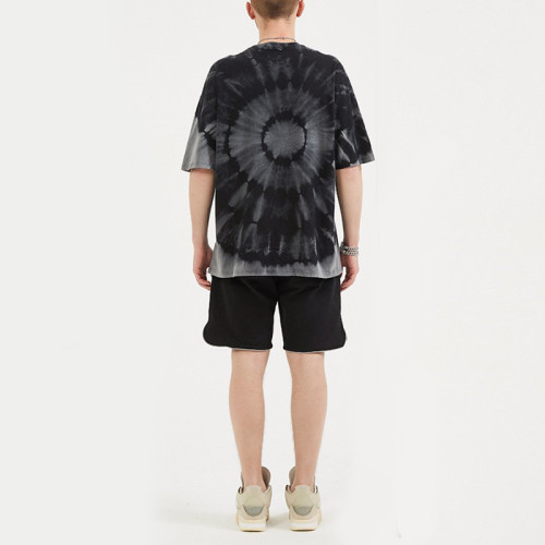 Bekleidungsfabrik Tie Dye T-Shirts | Schwere 230GSM Oversize-T-Shirts aus reiner Baumwolle mit dunklem Farbmuster