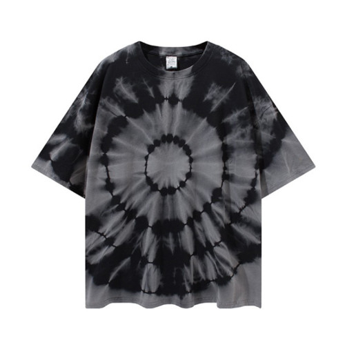Bekleidungsfabrik Tie Dye T-Shirts | Schwere 230GSM Oversize-T-Shirts aus reiner Baumwolle mit dunklem Farbmuster