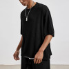 Custom Tshirt Streetwear | Plain Color 180GSM Fashion Oversize Fit Black Tshirts For Men