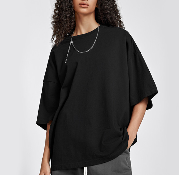 Maßgefertigtes übergroßes T-Shirt | Streetwear Fashion Heavy 230GSM T-Shirts | Kariertes einfarbiges T-Shirt aus 100 % Baumwolle