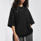 Factory Customized Unisex Blank Black T-shirt | Quick Dry Crew Neck Oversized Short Sleeve T-Shirt