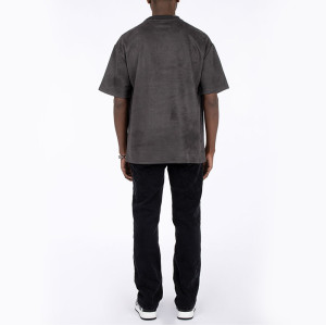 Streetwear Wildleder T-Shirt Oversize Fit Blank 260GSM Schwergewicht für Herren
