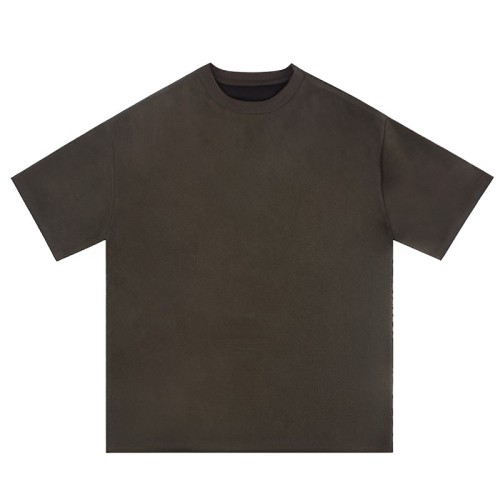 Streetwear Suede Tshirt Oversize Fit Blank 260GSM Heavyweight For Men