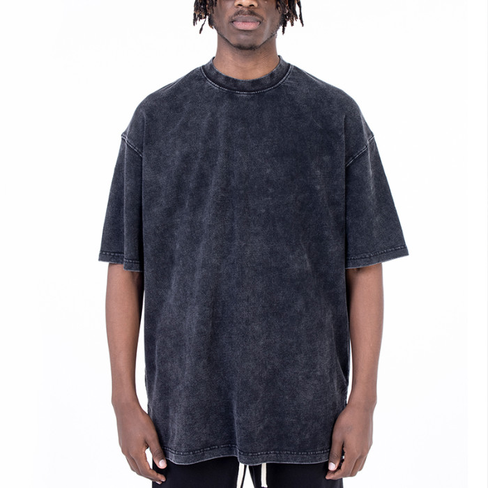 Herstellung individueller T-Shirts | Acid Wash Oversize T-Shirt | Vintage-T-Shirts aus 100 % Baumwolle
