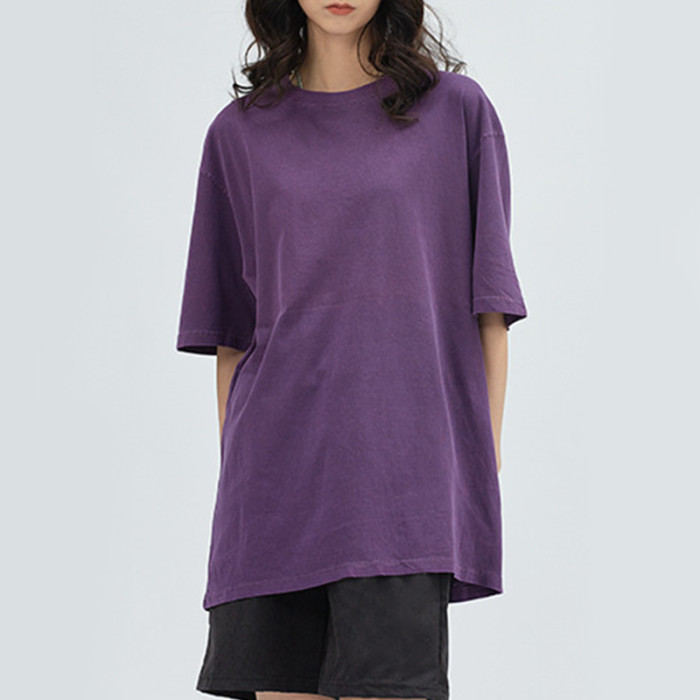 Modisches Acid-Wash-T-Shirt von Lieferant, 100 % Baumwolle, 200 g/m², übergroße Passform für Damen