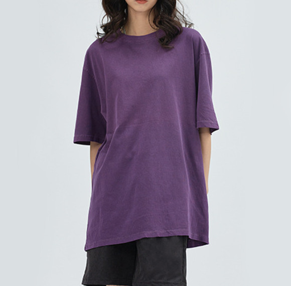 Modisches Acid-Wash-T-Shirt von Lieferant, 100 % Baumwolle, 200 g/m², übergroße Passform für Damen