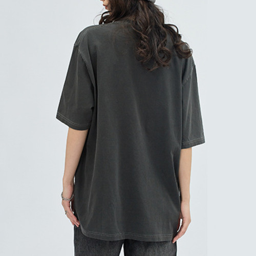 Supplier Fashion Acid Wash Tshirt 100% Cotton 200GSM Oversized Fit For Women