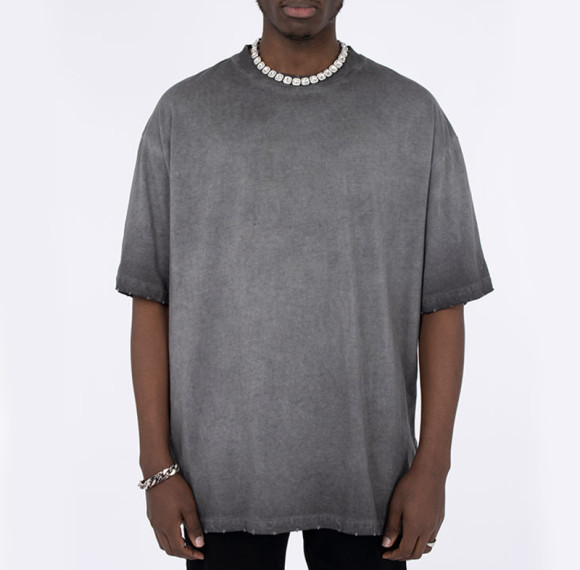 Manufacturing Vintage Acid Wash T-Shirt, 285 g/m², übergroße Passform für Herren