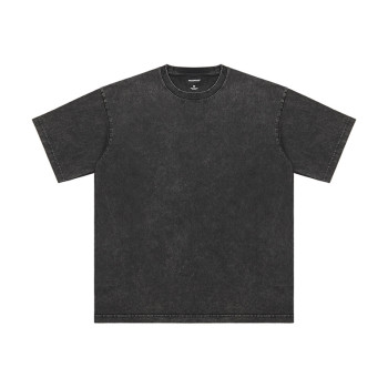 Streetwear Tshirt Vintage Acid Wash Tshirt 250GSM 100% Cotton Oversized Fit For Men