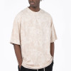 Производитель одежды Замшевые футболки | Винтажная мужская футболка с цветочным принтом кешью на заказ, негабаритных размеров