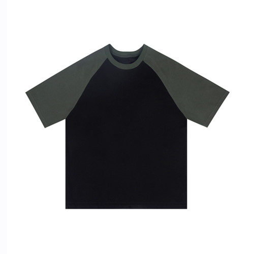Maßgeschneiderte Waffel-T-Shirts für Männer | Schwere 280 g/m² Raglan-Farbblock-T-Shirts mit tief angesetzter Schulter. Streetwear