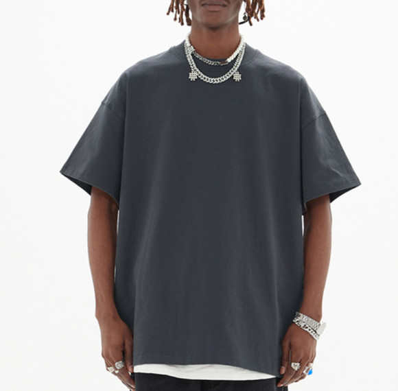 Herstellung von Herren-Schwergewichts-T-Shirts | 250 g/m², übergroße Passform, 100 % Baumwolle, lässige Streetwear-T-Shirts