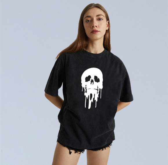 Custom Fashion T-Shirt High Street 100% Cotton Screen Printing Oversized Fit Unisex