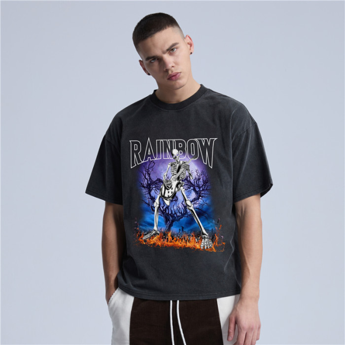 Lieferant Streetwear T-Shirt DTG-Druck 100 % Baumwolle 230GSM Kurzarm für Herren