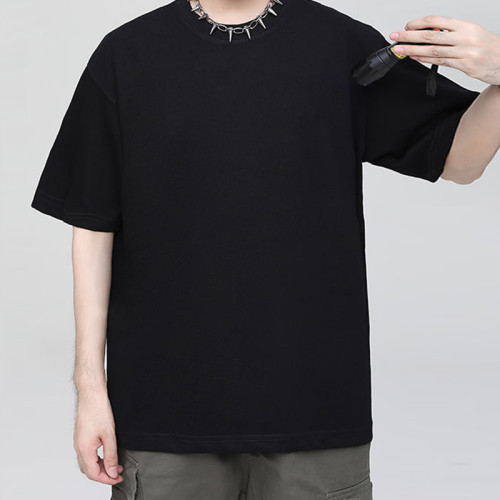Мужские негабаритные футболки под частной маркой, 190GSM, ледяная шелковая сетчатая ткань, дышащие летние футболки