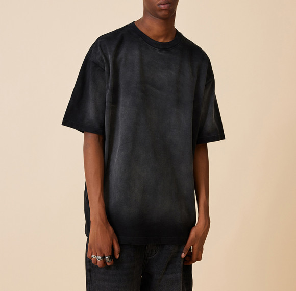 Manufacturing Customized Vintage Wash T Shirts, Heavyweight Cotton Oversized Streetwear TShirt Men