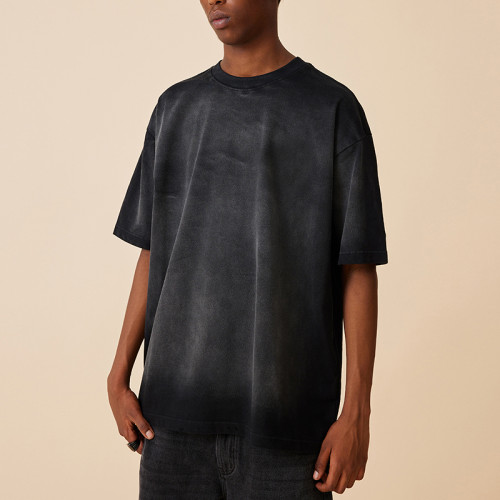 Manufacturing Customized Vintage Wash T Shirts, Heavyweight Cotton Oversized Streetwear TShirt Men