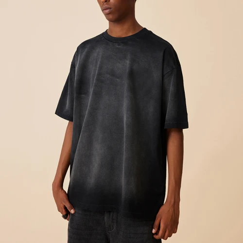 Manufacturing Customized Vintage Wash T Shirts, Heavyweight Cotton Oversized Streetwear TShirt Men