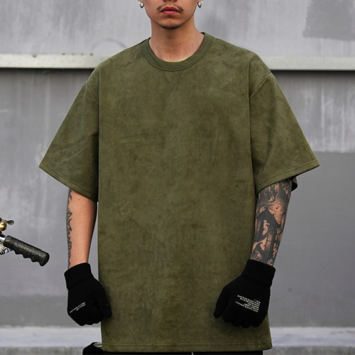 Dark Mens T-shirts With Vintage Retro style | Solid Color Polyester & Spandex Causal T-shirts