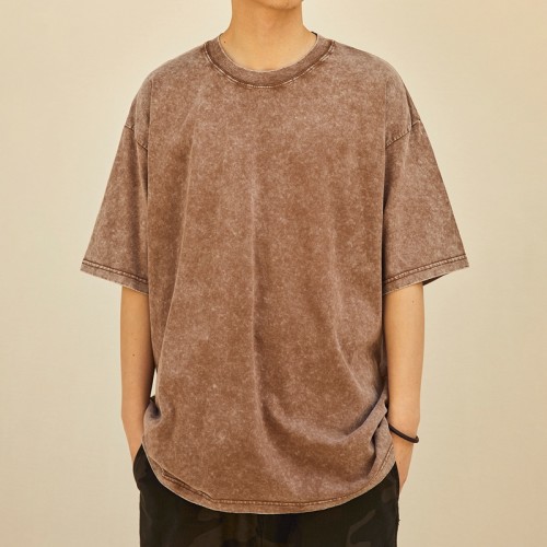 Manufacturing Mens Streetwear T-shirt | HeavyWeight Snow Washed Oversized T-shirts