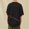 Private Label Tshirts | Causal Streetwear Solid Color Dark Stripe Tshirts