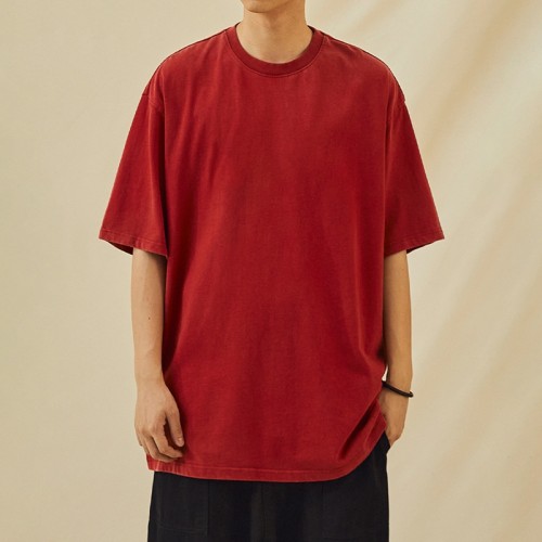 Customized Men's T-shirts | Washed Vintage Loose Streetwear Cotton T-shirts