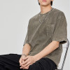 Custom Acid Wash 100%  Blank Cotton Dark Men Vintage T-shirts | Retro Pocket Short Sleeve T-Shirts