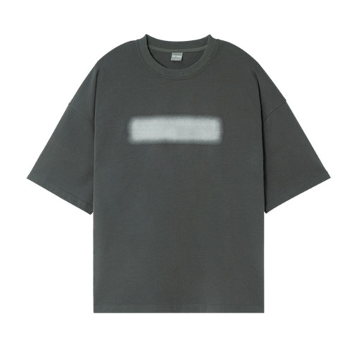 Manufacturing Custom White Ink Print T-shirts | Pure Cotton men's Vintage Wash Oversized T Shirt