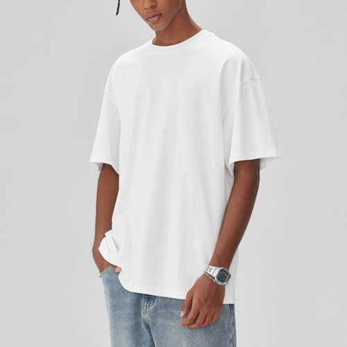 Customizable Men's Solid Color T-Shirts | Cotton Oversized Streetwear T Shirt Men