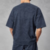 Custom Solid Color Indented Vintage Short Sleeve T Shirts - Streetwear Manufacturer Production