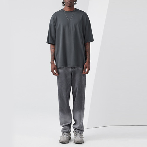 Private Label Casual Oversized Streetwear | Mens Solid Color 100% Cotton Basic Short Sleeve T shirts