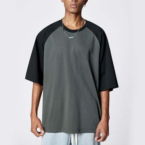 Customized Men Waffle Tshirts | Heavyweight 280GSM Raglan Colorblocking Drop Shoulder Tshirts Streetwear
