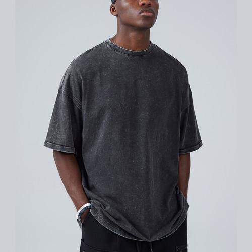 Customized Solid Color Indentation Short Sleeve T Shirts - China Streetwear Manufacturer Production