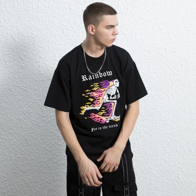 Manufacturer Printing Puff Tshirts, Ovesized Fit 100% Cotton Elastic 230GSM Streetwear T shirt Men