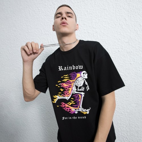 Manufacturer Printing Puff Tshirts, Ovesized Fit 100% Cotton Elastic 230GSM Streetwear T shirt Men