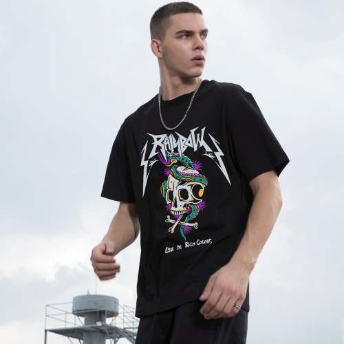 Custom Screen Printing Tshirt 100% Cotton Fashion Colors Oversized Fit For Men
