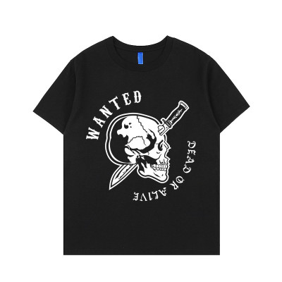 Manufacturing Unisex Cotton Oversized Streetwear - Sword Pattern Screen Print Short Sleeve T Shirts