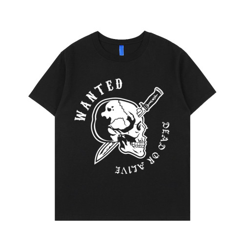Manufacturing Cotton T-shirts Unisex Solid Color Loose Streetwear Sword Screen Print T-shirts