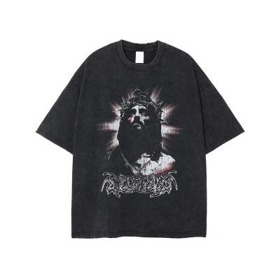 Custom T-shirts Men's Mystery Direct Injection Washed Mystery Symbols T Shirts