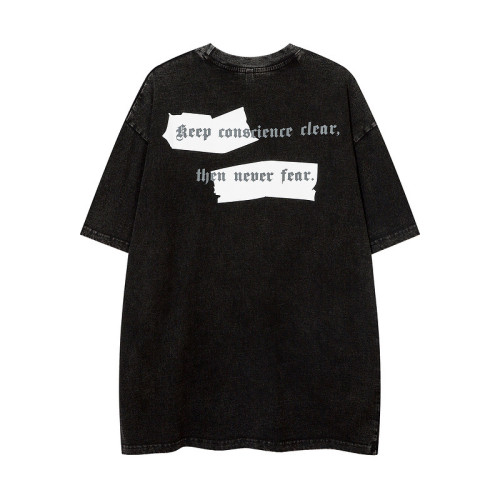 Manufacturing Custom T-shirts White Ink Direct Injection Graphic Rhinestone Cotton Dark T-shirts