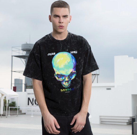 Fashion Custom Printing Short Sleeve T-Shirt - 100% Cotton 230GSM Heat Transfer Oversized Streetwear